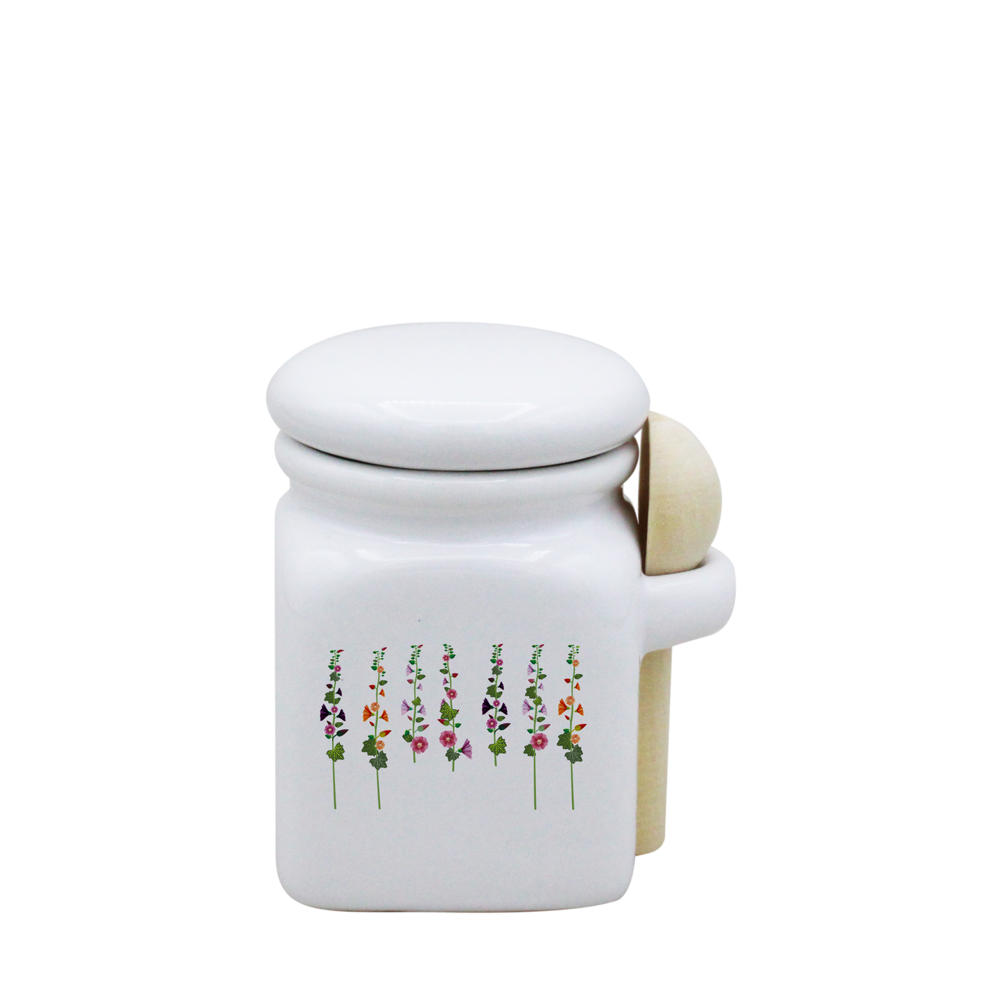 POT BLANC MINI COUV. BLANC+CUIL. BOIS-ROTRE