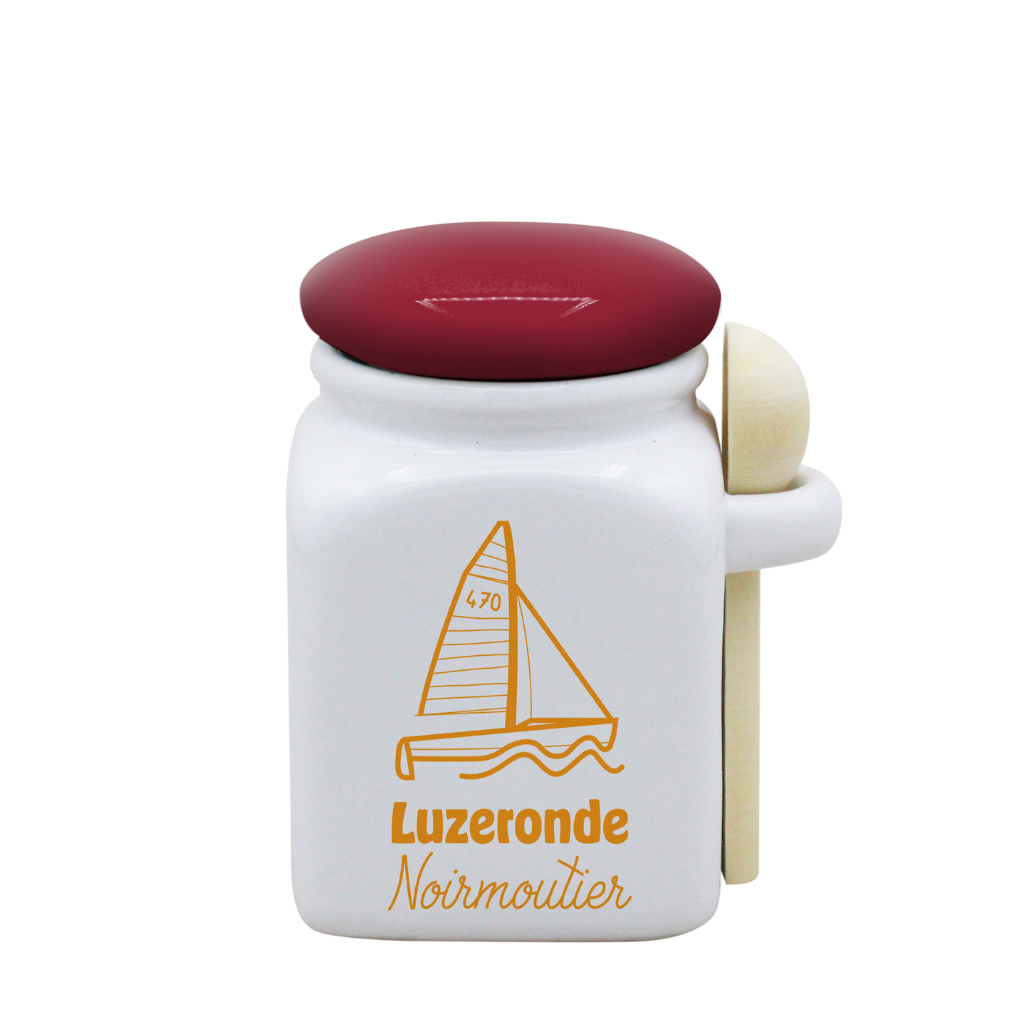 POT BLANC PM COUV. ROUGE+CUIL. BOIS - SPE PETITES CAGNIOTTES VOILIER LUZERON