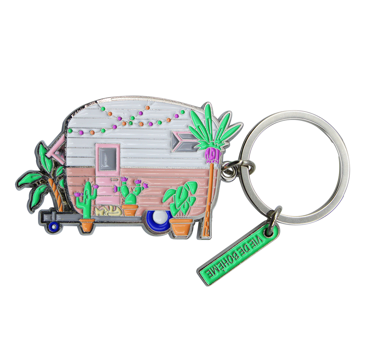 PORTE CLES METAL CARAVANE