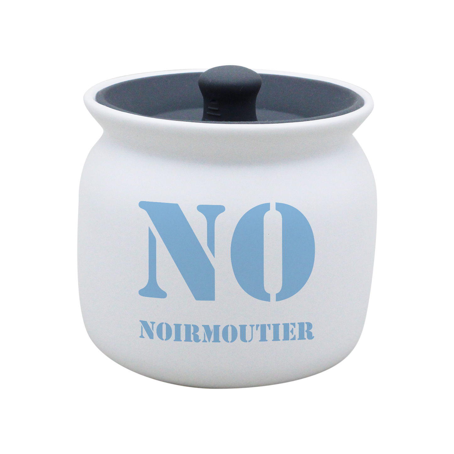 POT BLANC GM COUV. SILICONE GRIS -NOIRNOT