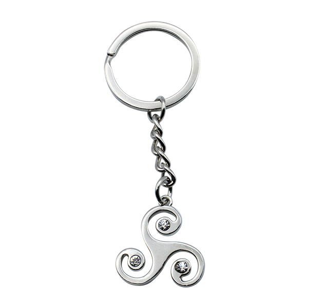 PORTE CLES METAL 3D TRISKELL STRASS
