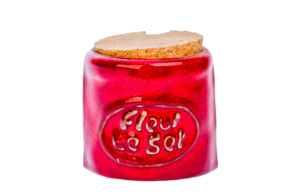 POT FLEUR DE SEL ROUGE+COUVERCLE