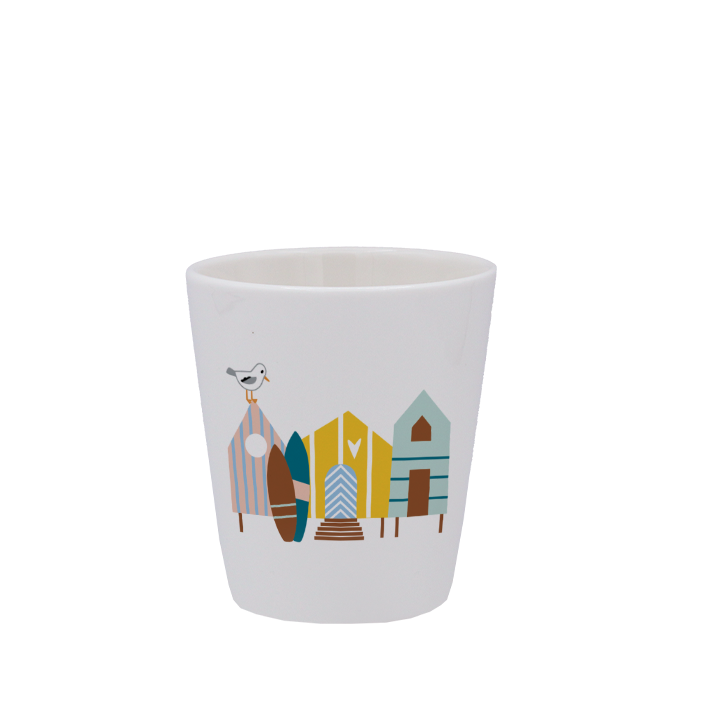 TASSE ESPRESSO BLANCHE S/ANSE-CABINES ET SURF LA PETITE EMI