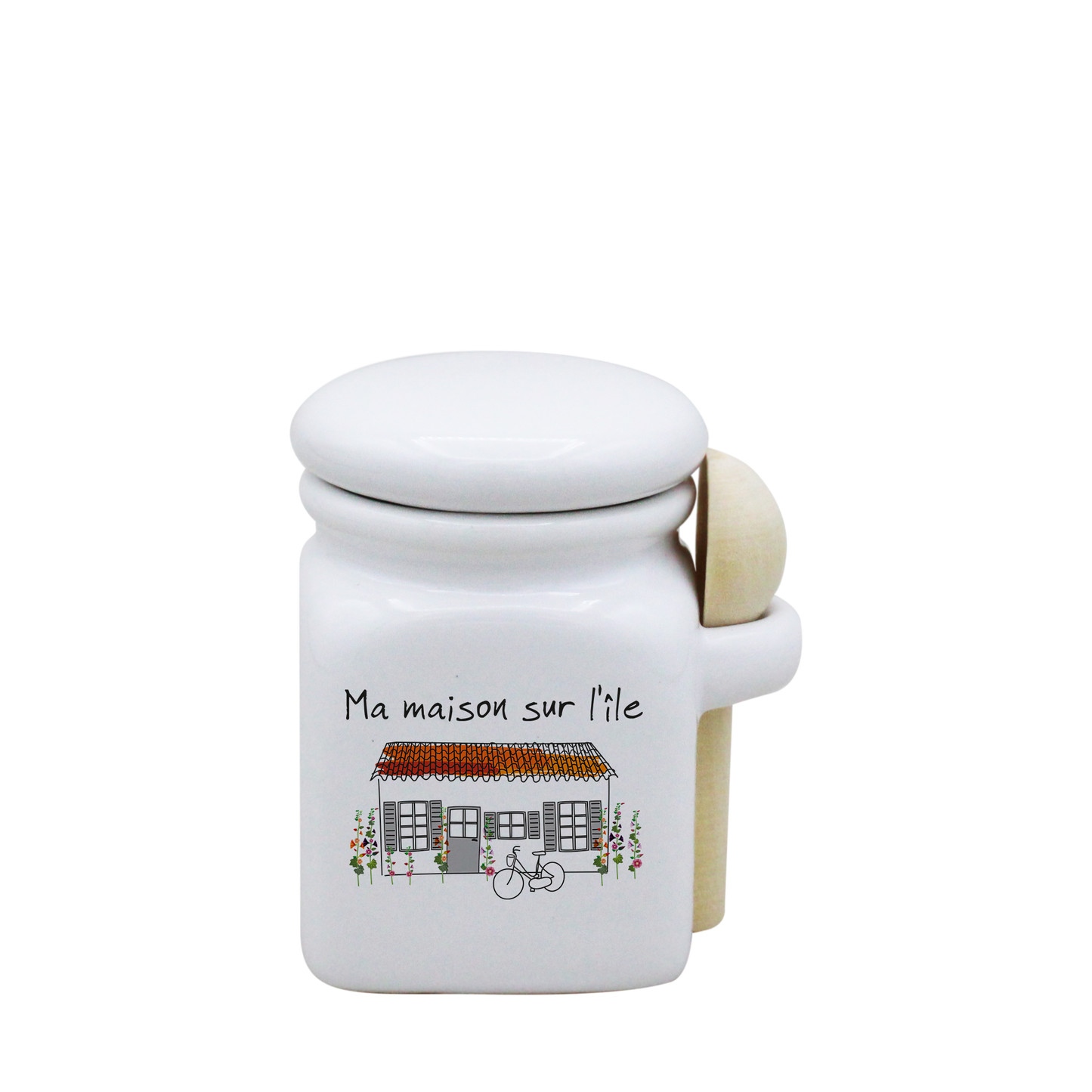POT BLANC MINI COUV. BLANC+CUIL. BOIS-MMASI