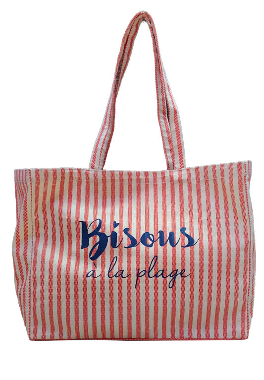 SAC DE PLAGE BISOUS A LA PLAGE