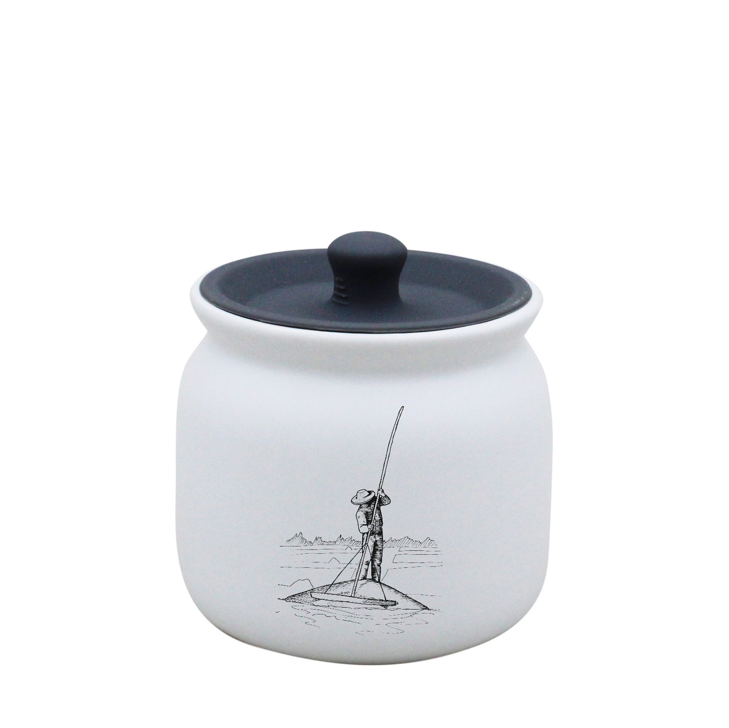 POT BLANC PM COUV. SILICONE GRIS-PALUA