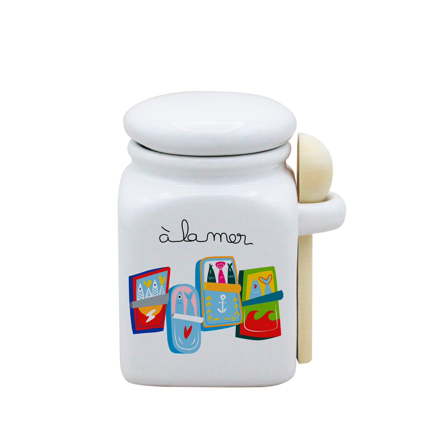 POT BLANC PM COUV. BLANC+CUIL. BOIS-A LA MER SARDINES
