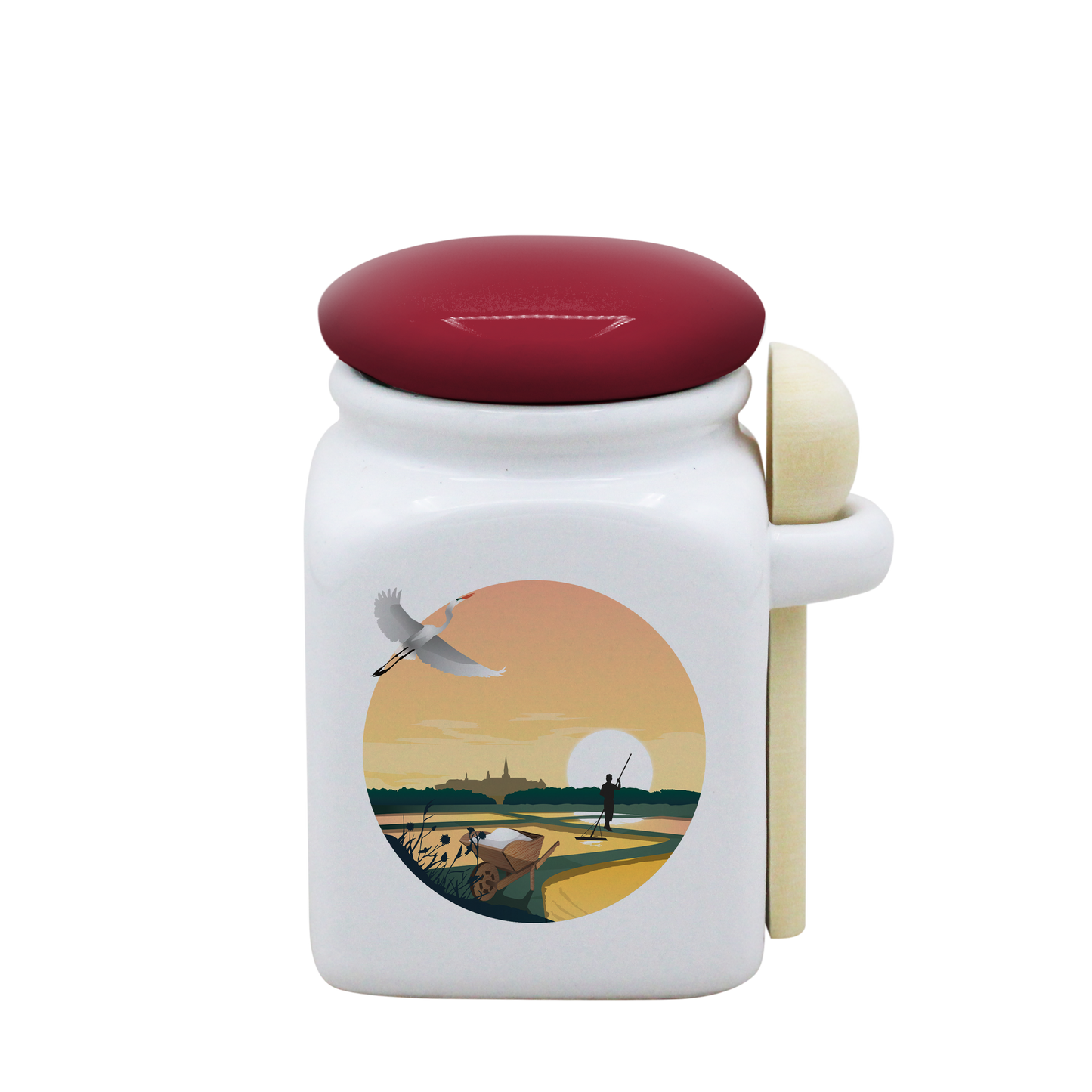 POT BLANC PM COUV. ROUGE+CUIL. BOIS-MARHERON