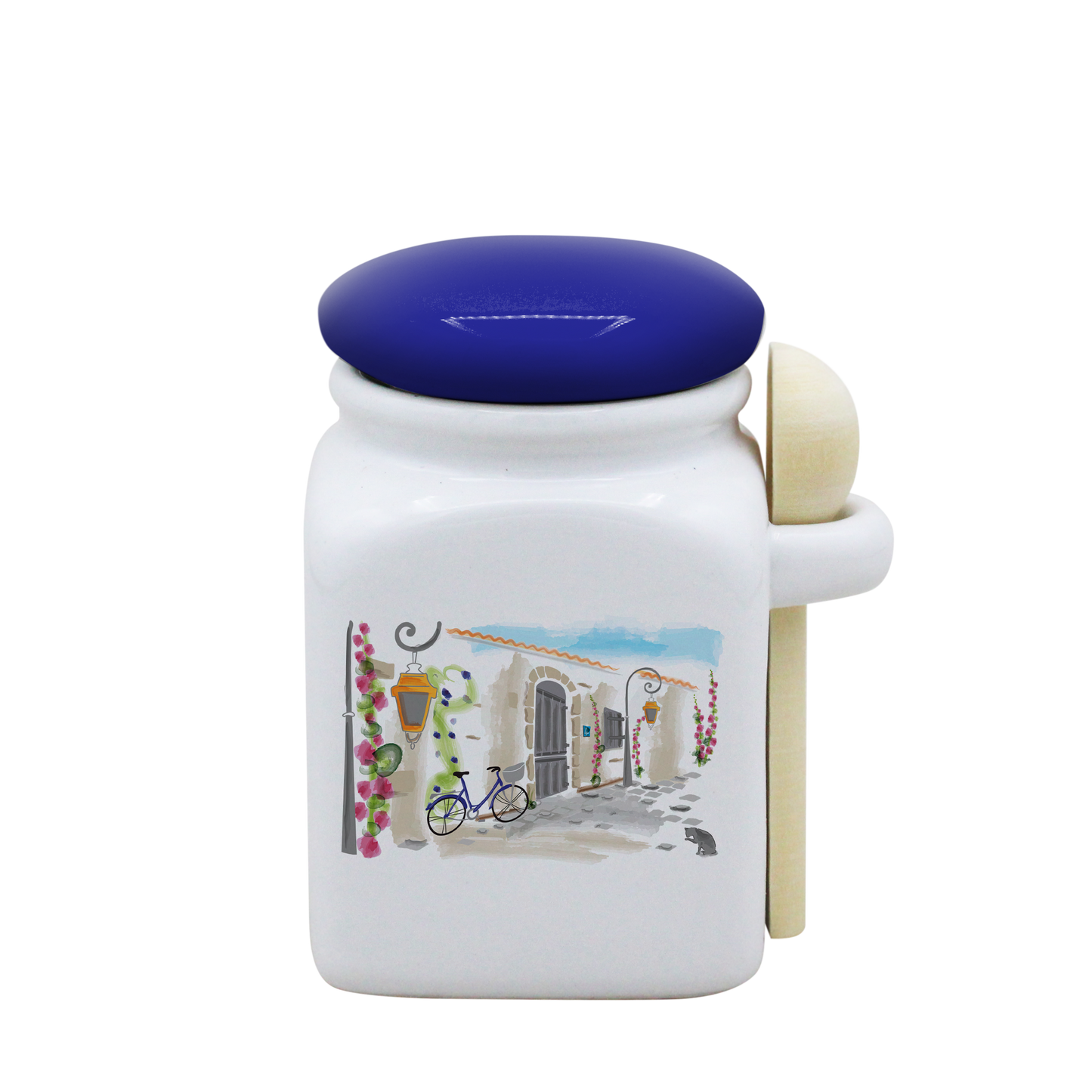 POT BLANC PM COUV. BLEU+CUIL. BOIS-RUATL