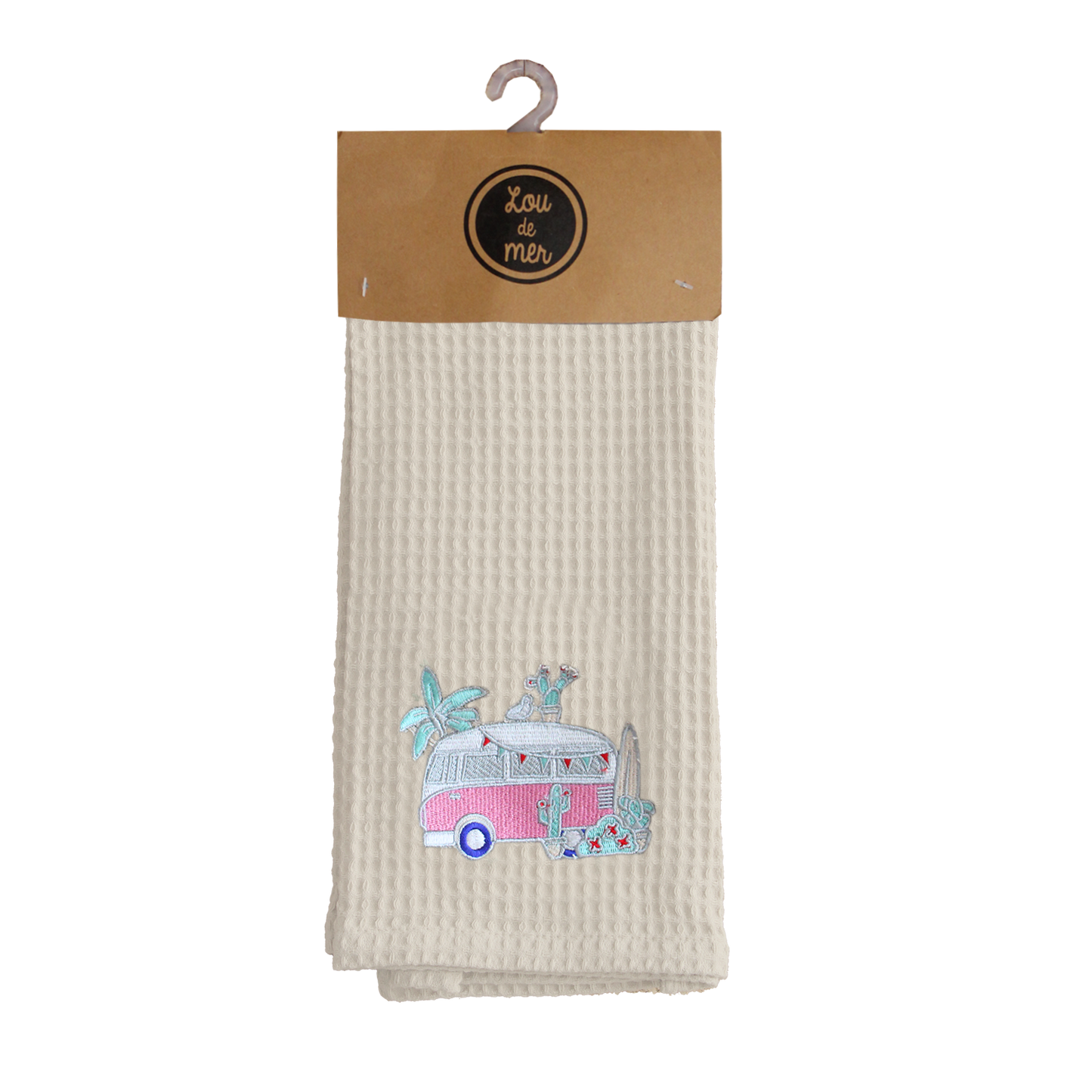 TORCHON NID D'ABEILLE VAN CREME