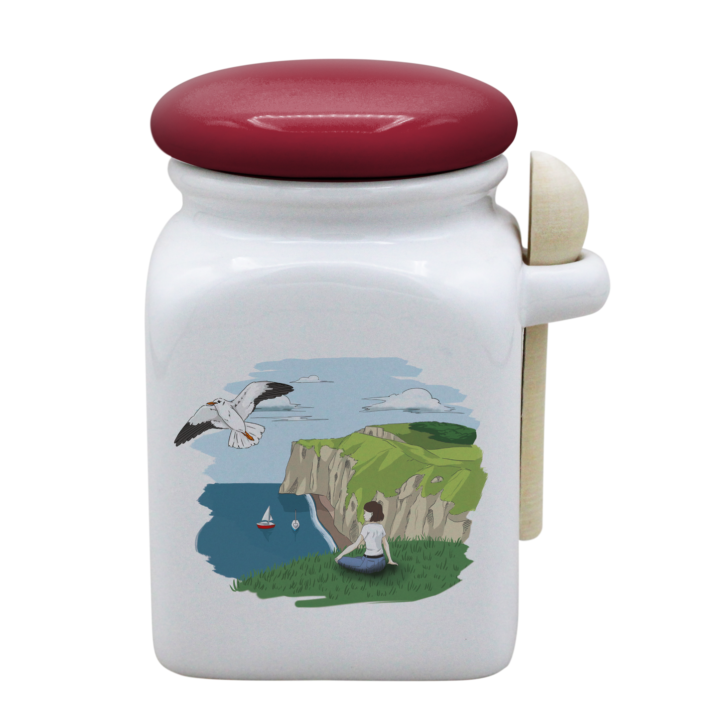 POT BLANC MM COUV. ROUGE+CUIL. BOIS-FALEFIL