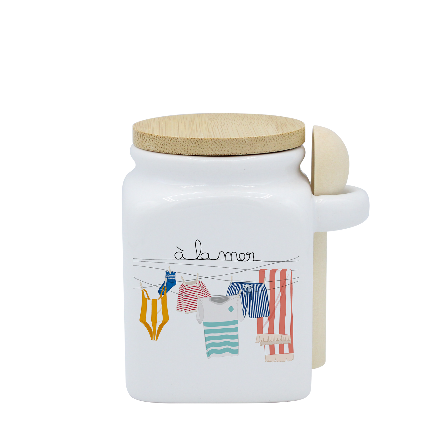 POT BLANC PM COUV. BAMBOO+CUIL. BOIS-TRILINGE