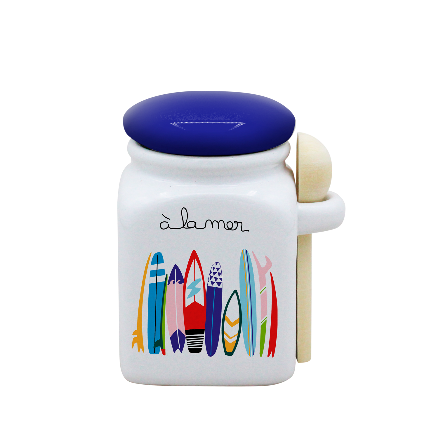 POT BLANC PM COUV. BLEU+CUIL. BOIS-ALM4