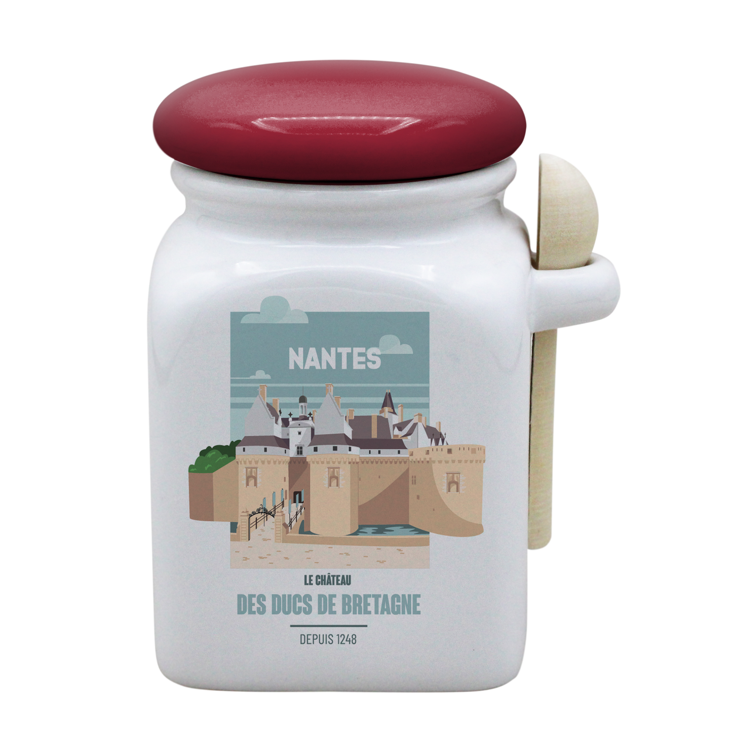 POT BLANC MM COUV. ROUGE+CUIL. BOIS-NTECHATO