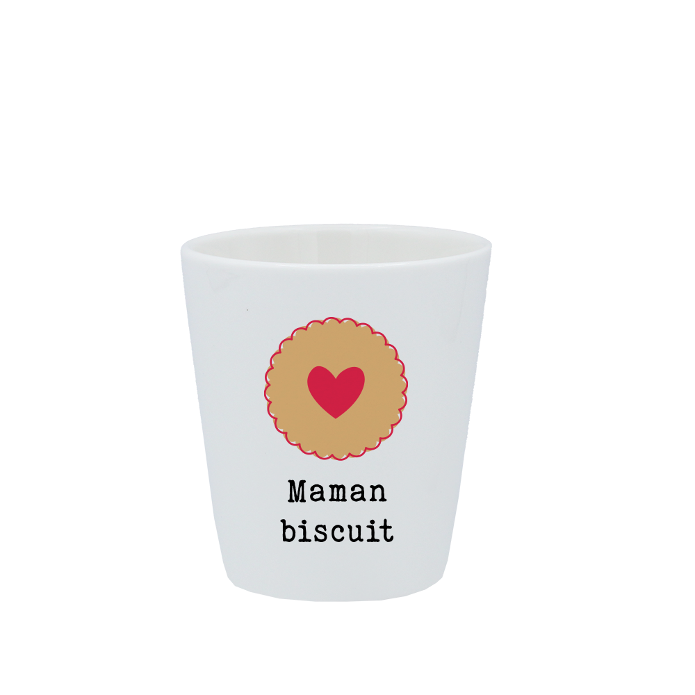 TASSE ESPRESSO BLANCHE S/ANSE - Maman Biscuit