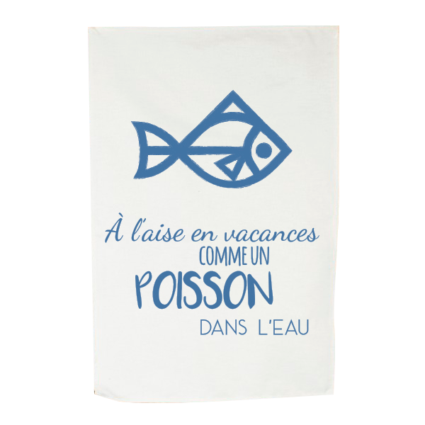 TORCHON A L'AISE BLEU POEMA