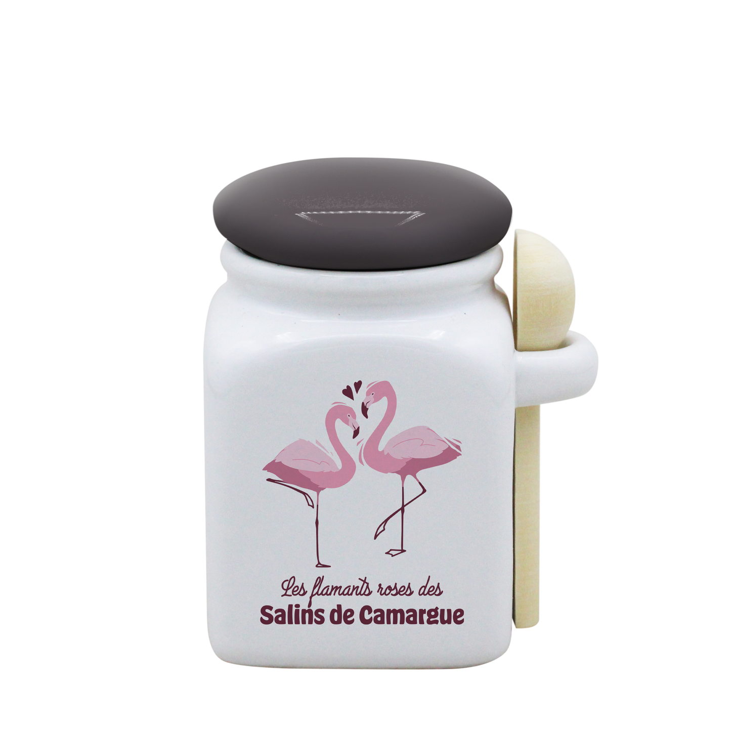 POT BLANC PM COUV. GRIS+CUIL. BOIS-FLAMANT