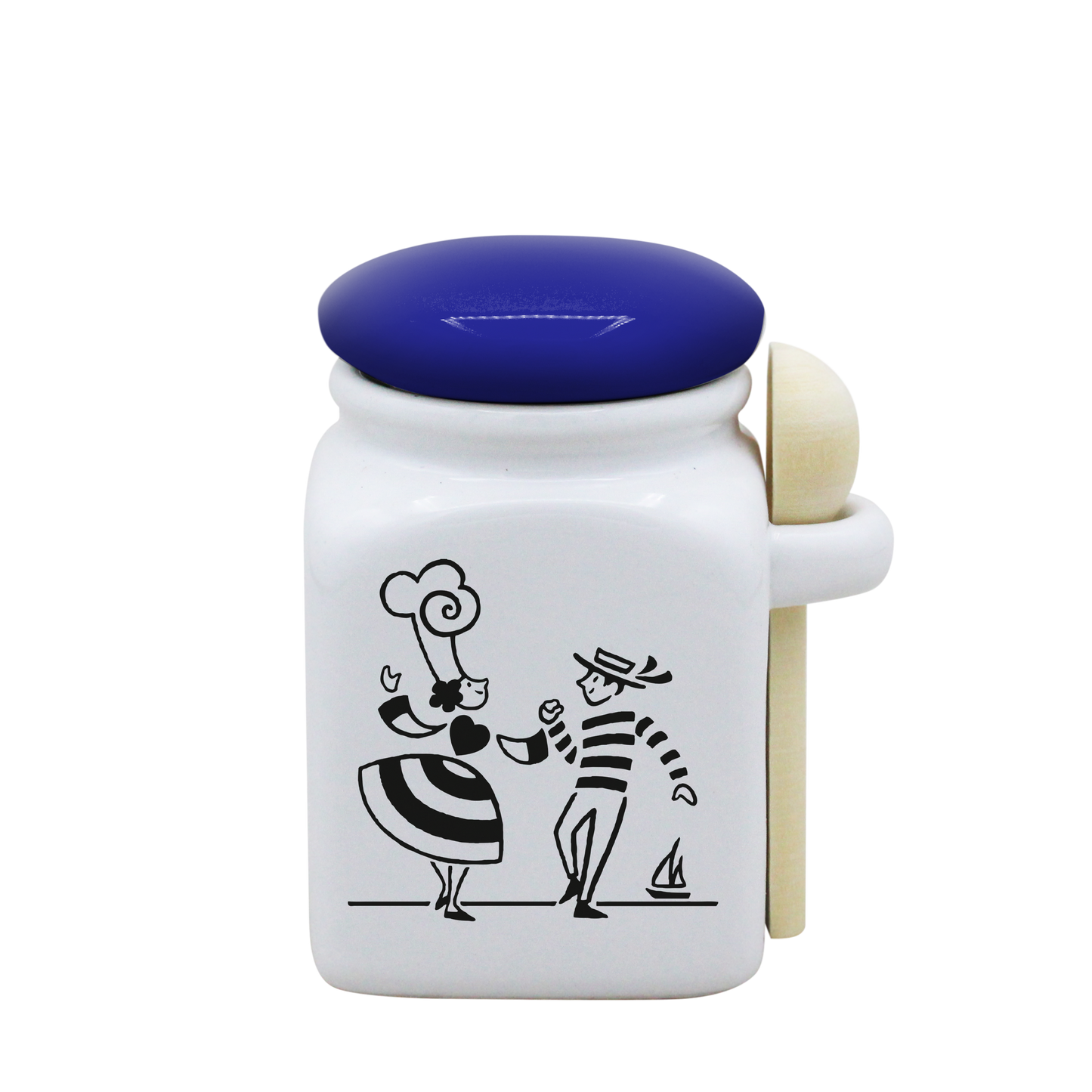 POT BLANC PM COUV. BLEU+CUIL. BOIS-LDANS