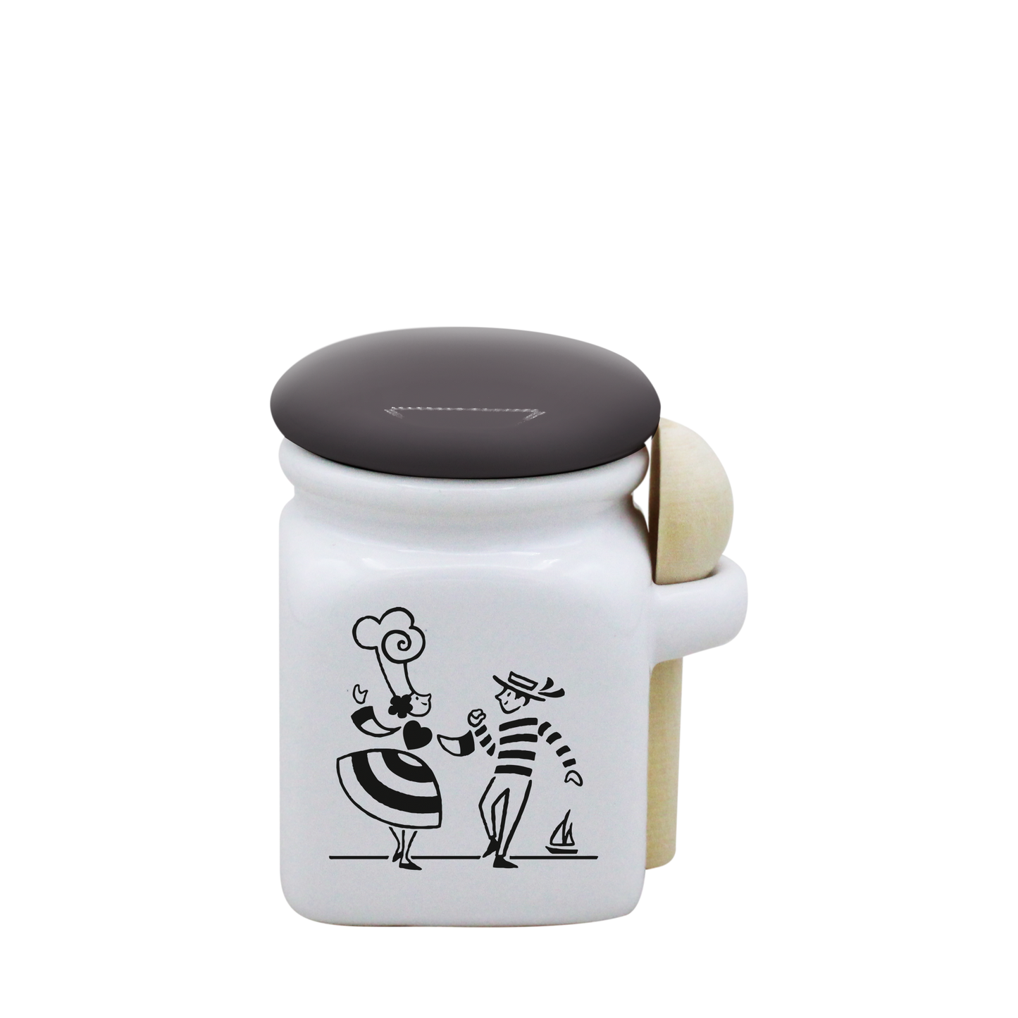 POT BLANC MINI COUV. GRIS+CUIL. BOIS-LDANS