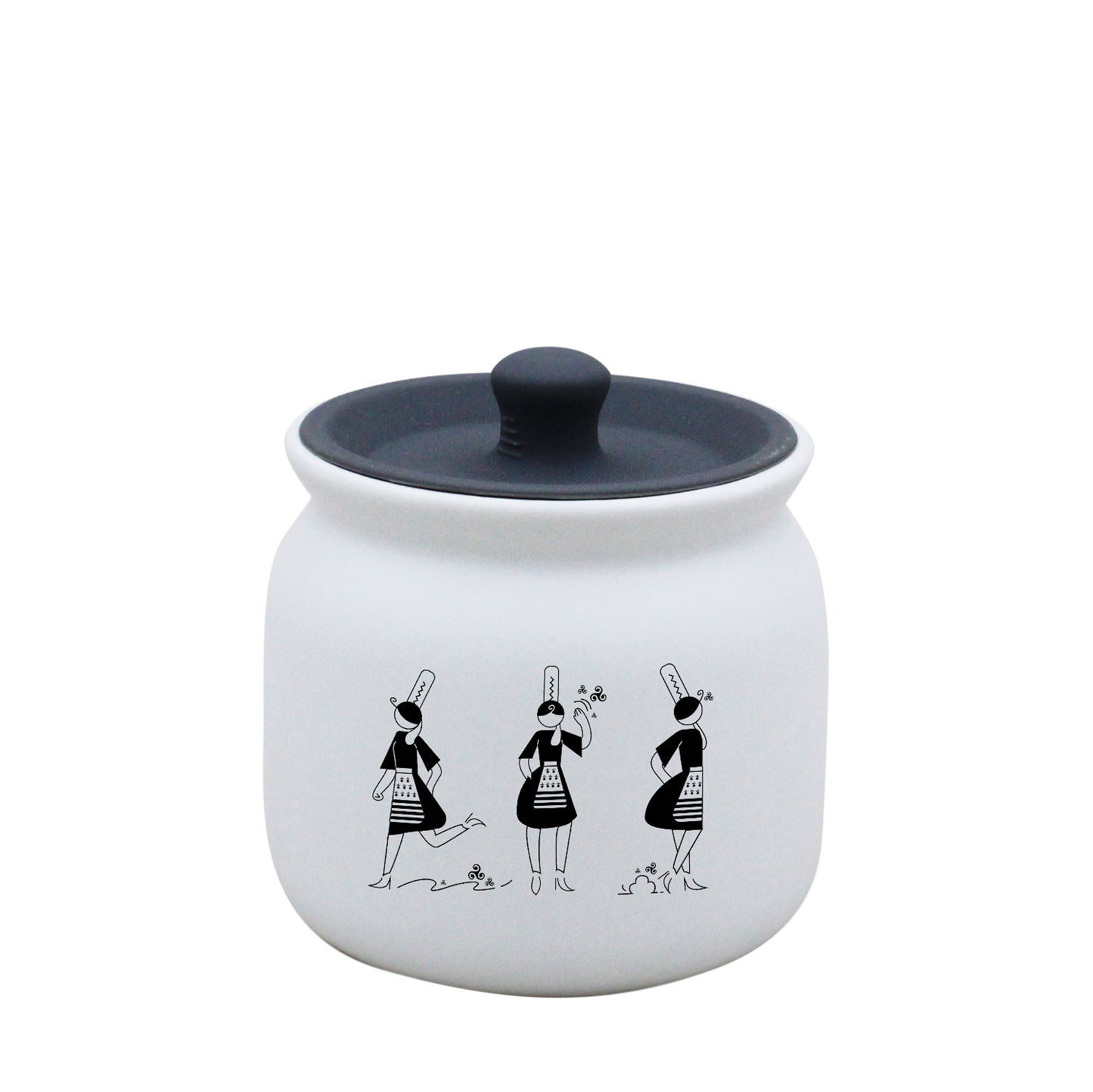 POT BLANC PM COUV. SILICONE GRIS - ARMELLE BIGOUDENE 3 PICTOS