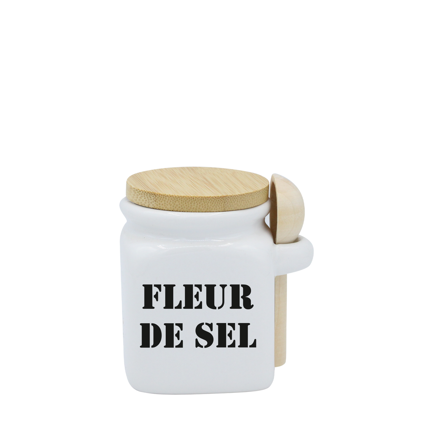 POT BLANC MINI COUV. BAMBOO+CUIL. BOIS-FLSEL