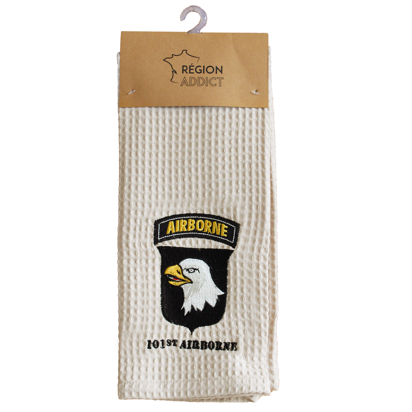 TORCHON NID D'ABEILLE AIRBORNE CREME