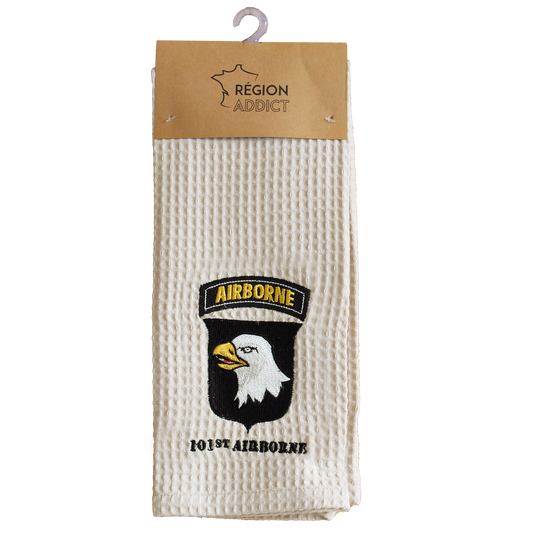 TORCHON NID D'ABEILLE AIRBORNE CREME