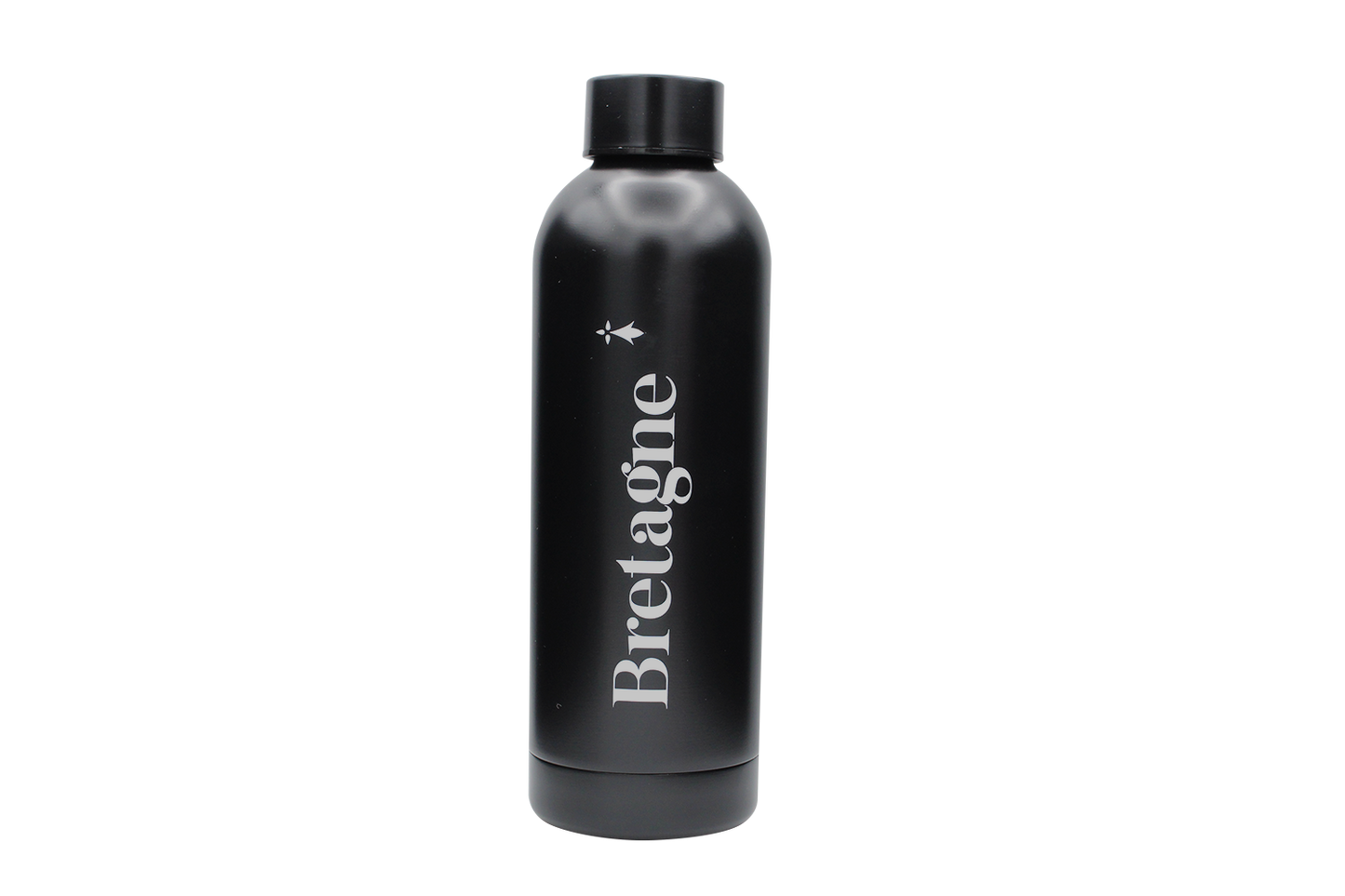 BOUTEILLE INOX NOIRE BRETAGNE HERMINE 750ML