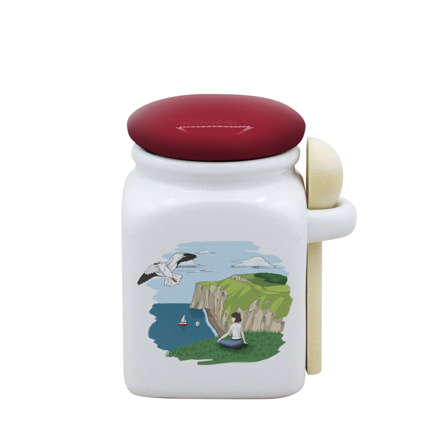 POT BLANC PM COUV. ROUGE+CUIL. BOIS-FALEFIL