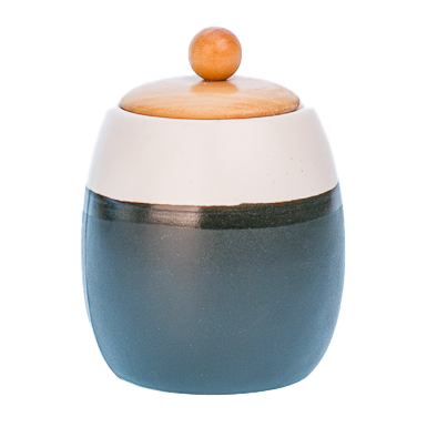 POT PM + COUV. BOIS TRIO DE GRIS