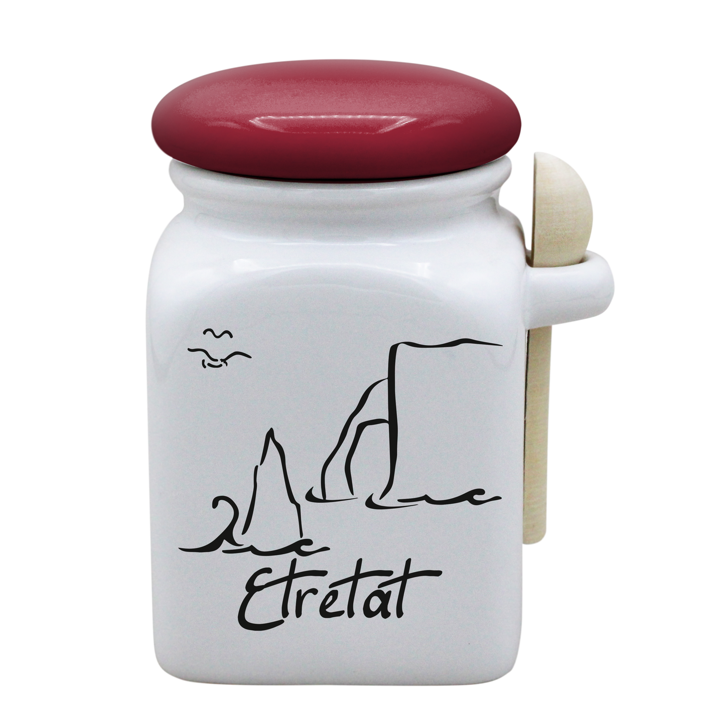 POT BLANC MM COUV. ROUGE+CUIL. BOIS-ETRETF