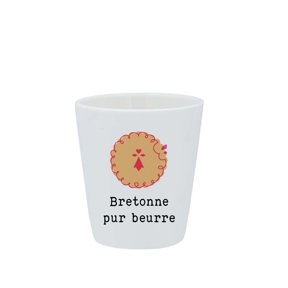 TASSE ESPRESSO BLANCHE S/ANSE - Bretonne Pur Beurre