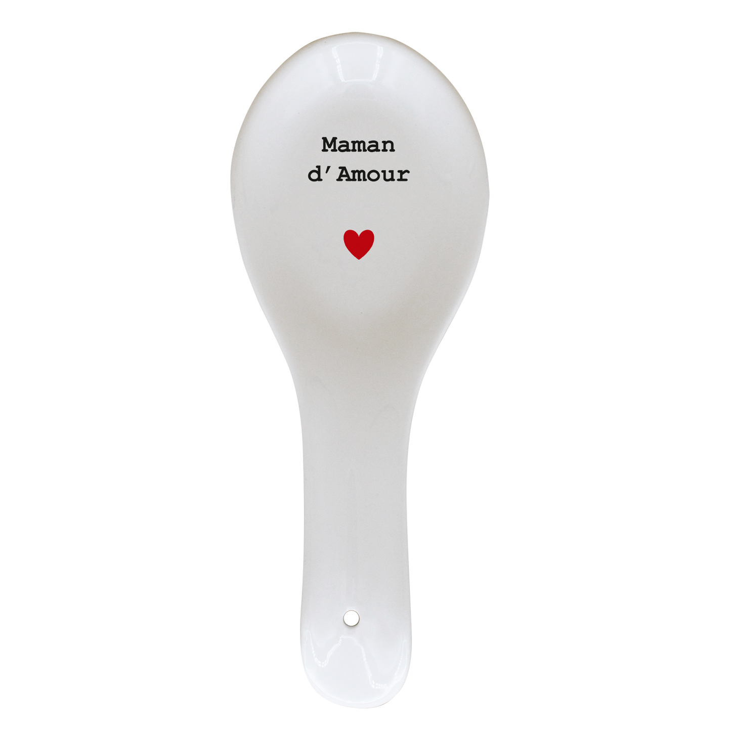 REPOSE CUILLERE BLANC - CŒUR MAMAN D'AMOUR