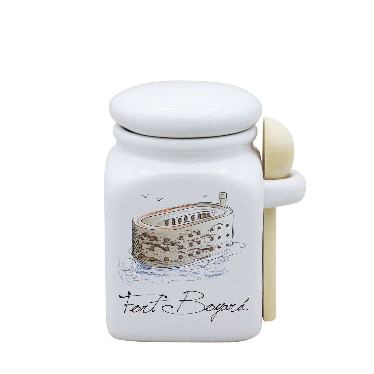 POT BLANC PM COUV. BLANC+CUIL. BOIS-FOBOYD
