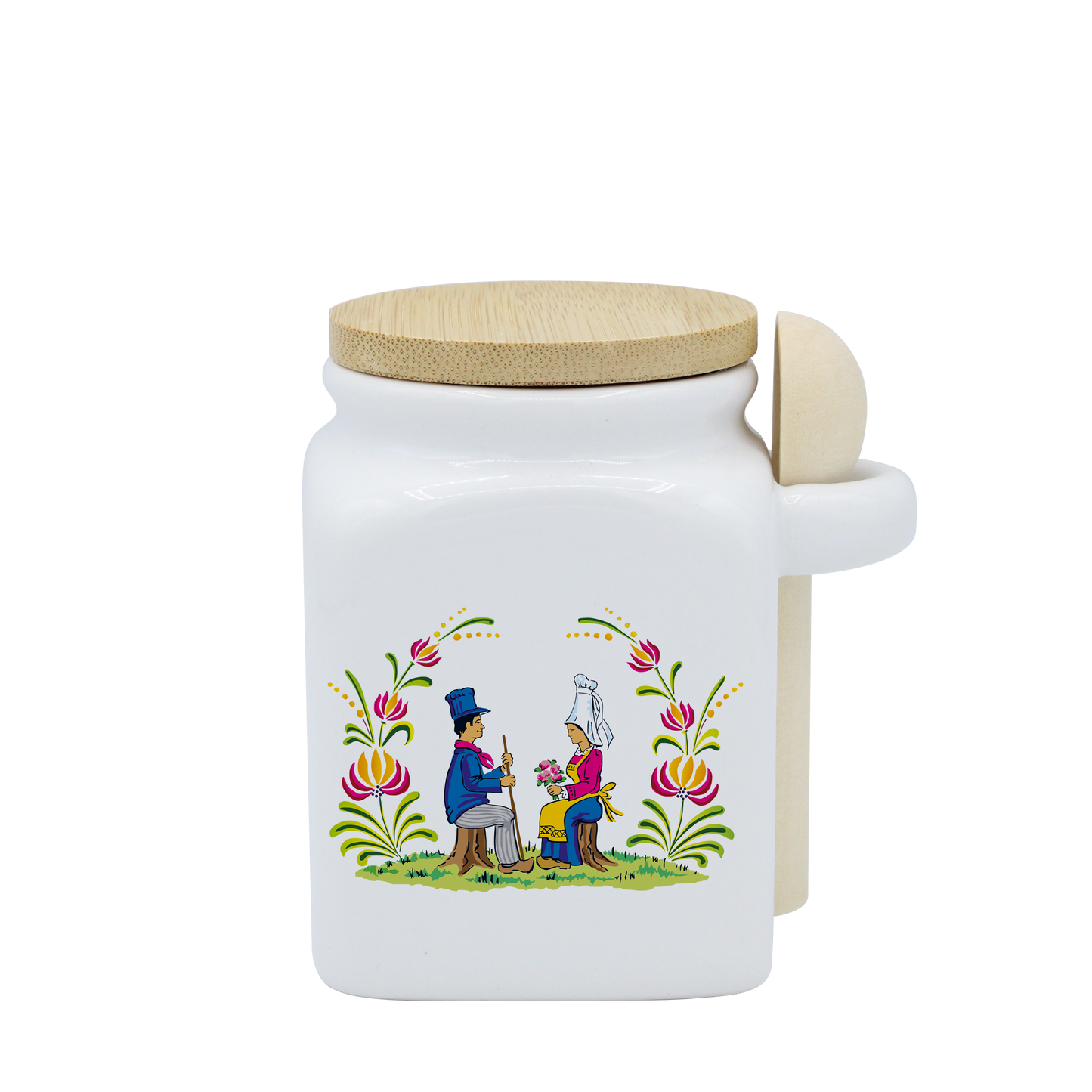 POT BLANC PM COUV. BAMBOO+CUIL. BOIS-RENOR