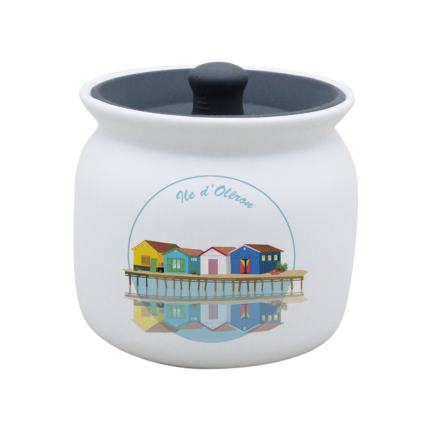 POT BLANC GM COUV. SILICONE GRIS -CABOLERO