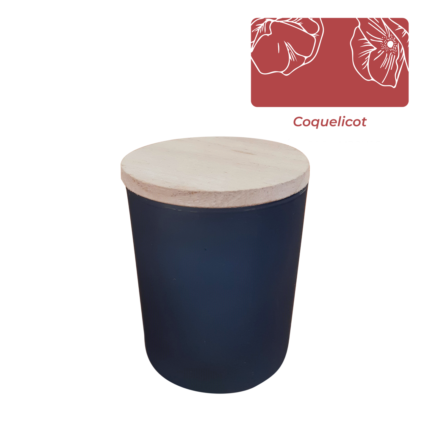 BOUGIE 130gr cire parfum Coquelicot