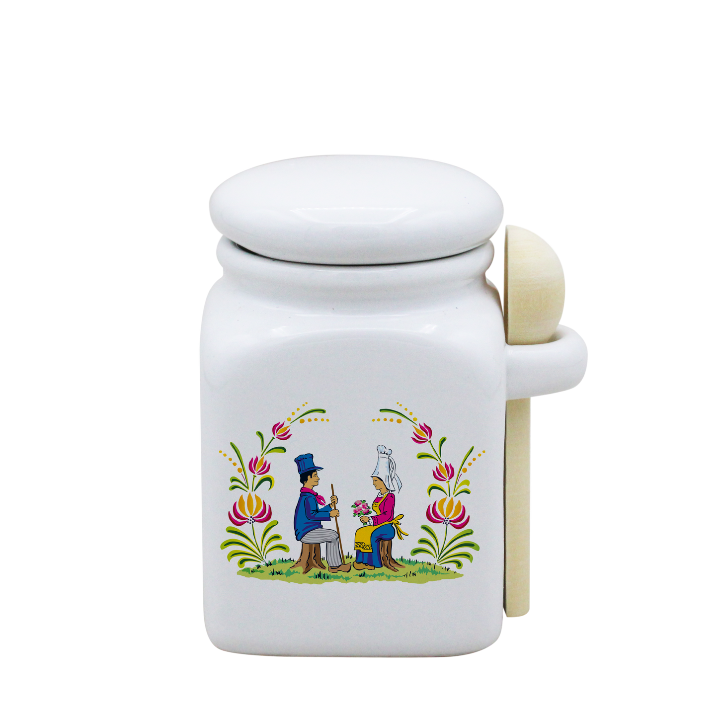 POT BLANC PM COUV. BLANC+CUIL. BOIS-RENOR