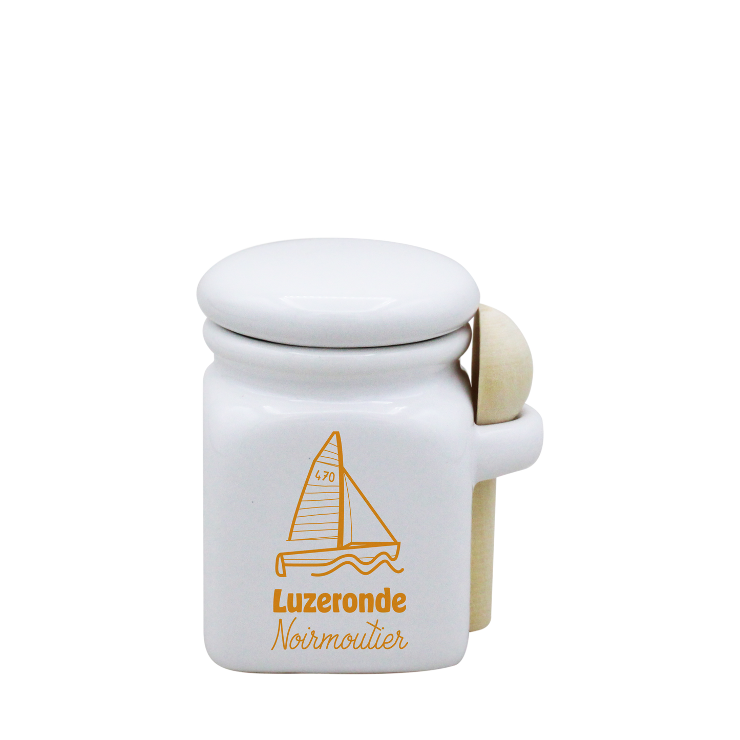 POT BLANC MINI COUV. BLANC+CUIL. BOIS - PCLUZERO