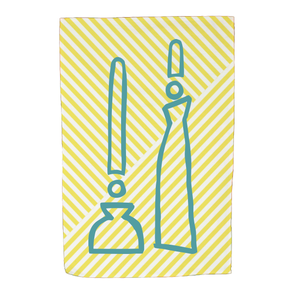 TORCHON BIGOUDENE TOTEM RAYURES FINES
