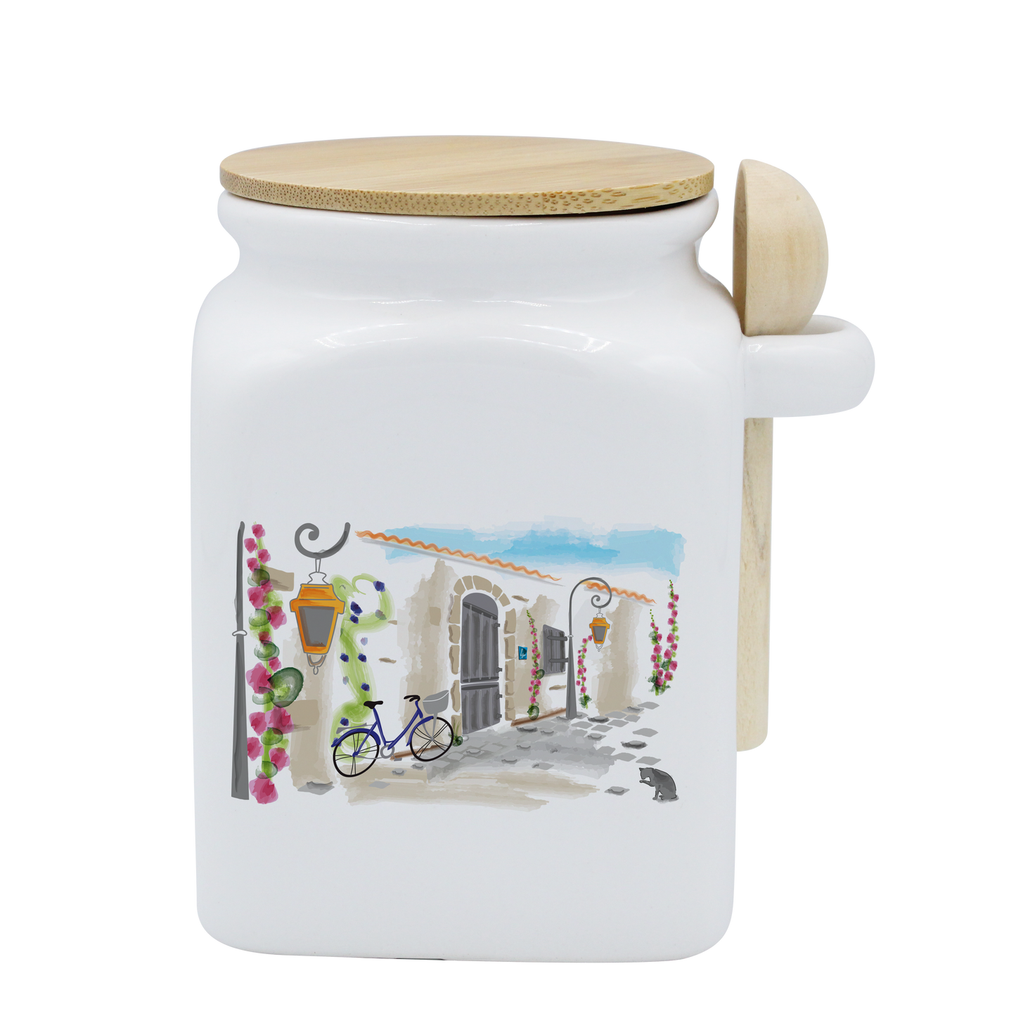 POT BLANC MM COUV. BAMBOO+CUIL. BOIS-RUATL