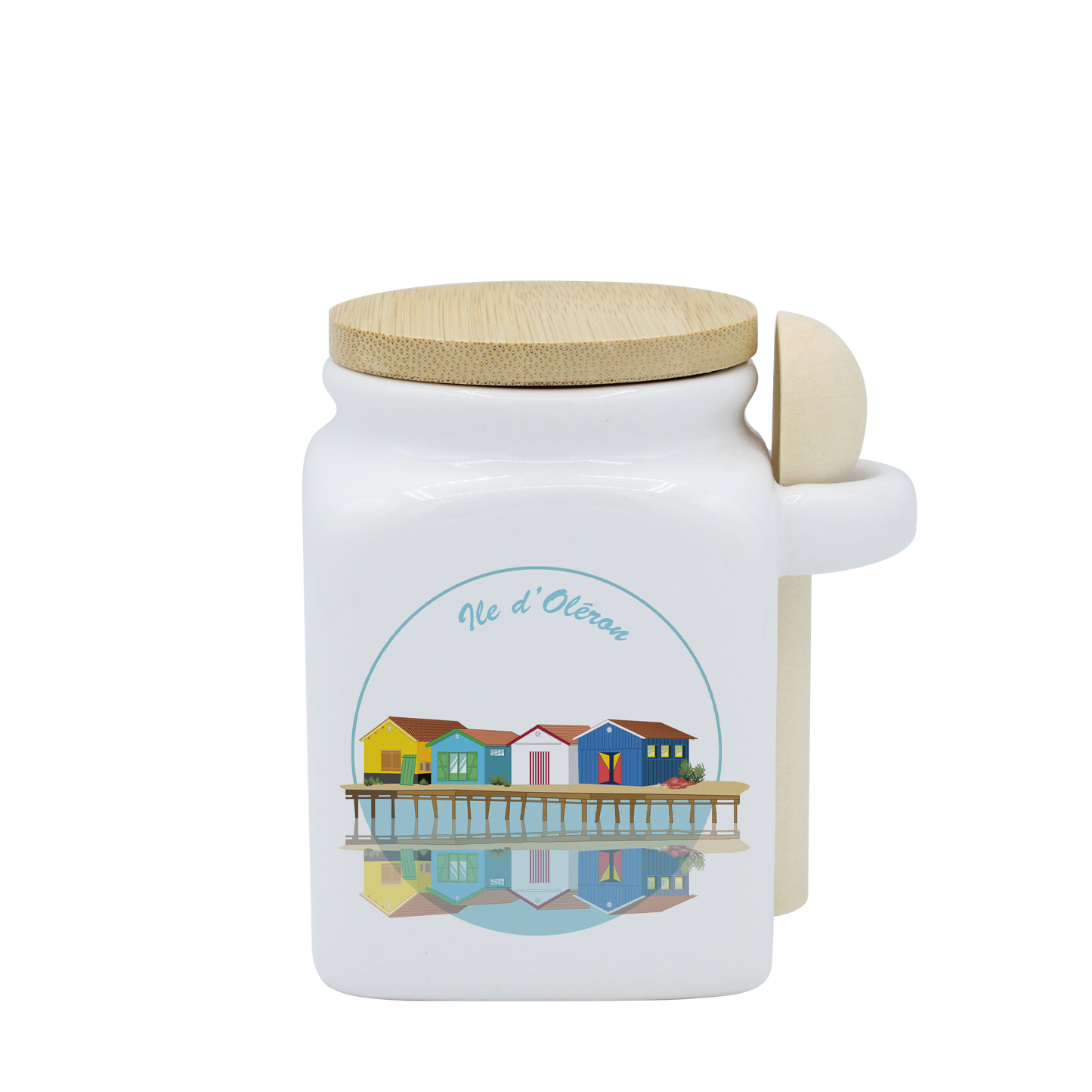 POT BLANC PM COUV. BAMBOO+CUIL. BOIS-CABOLERO