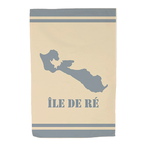 TORCHON ILE DE RE FOND BEIGE