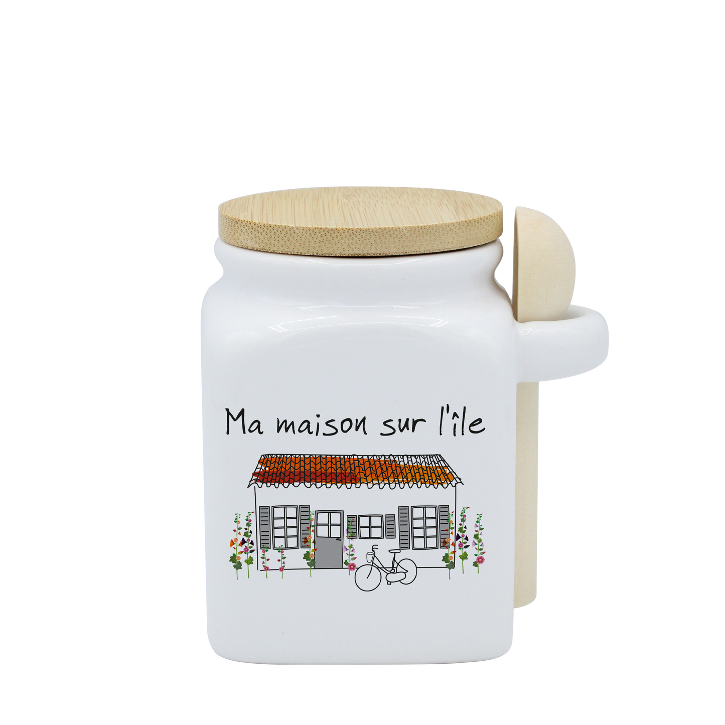 POT BLANC PM COUV. BAMBOO+CUIL. BOIS-MMASI