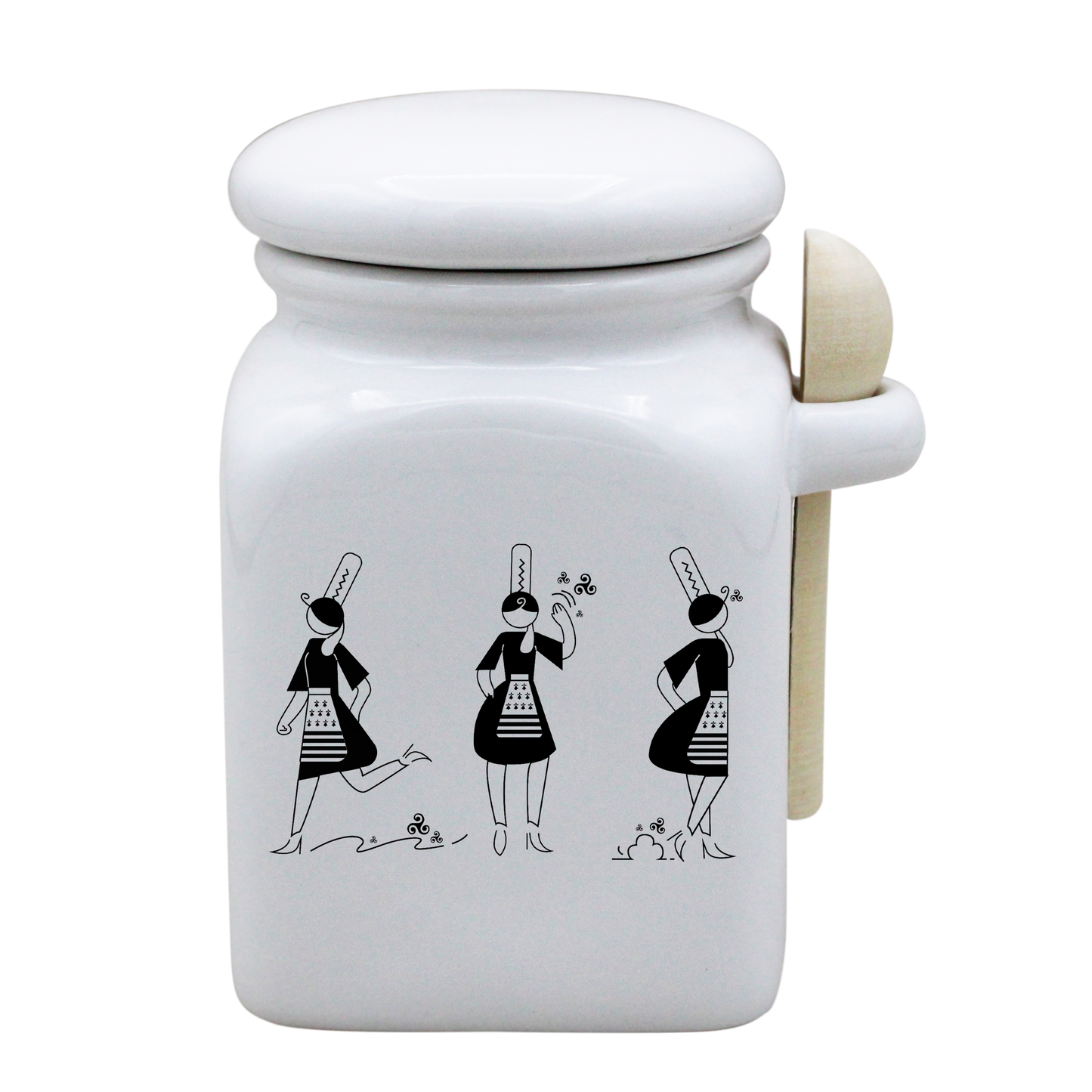 POT BLANC MM COUV. BLANC+CUIL. BOIS - ARMELLE BIGOUDENE 3 PICTOS