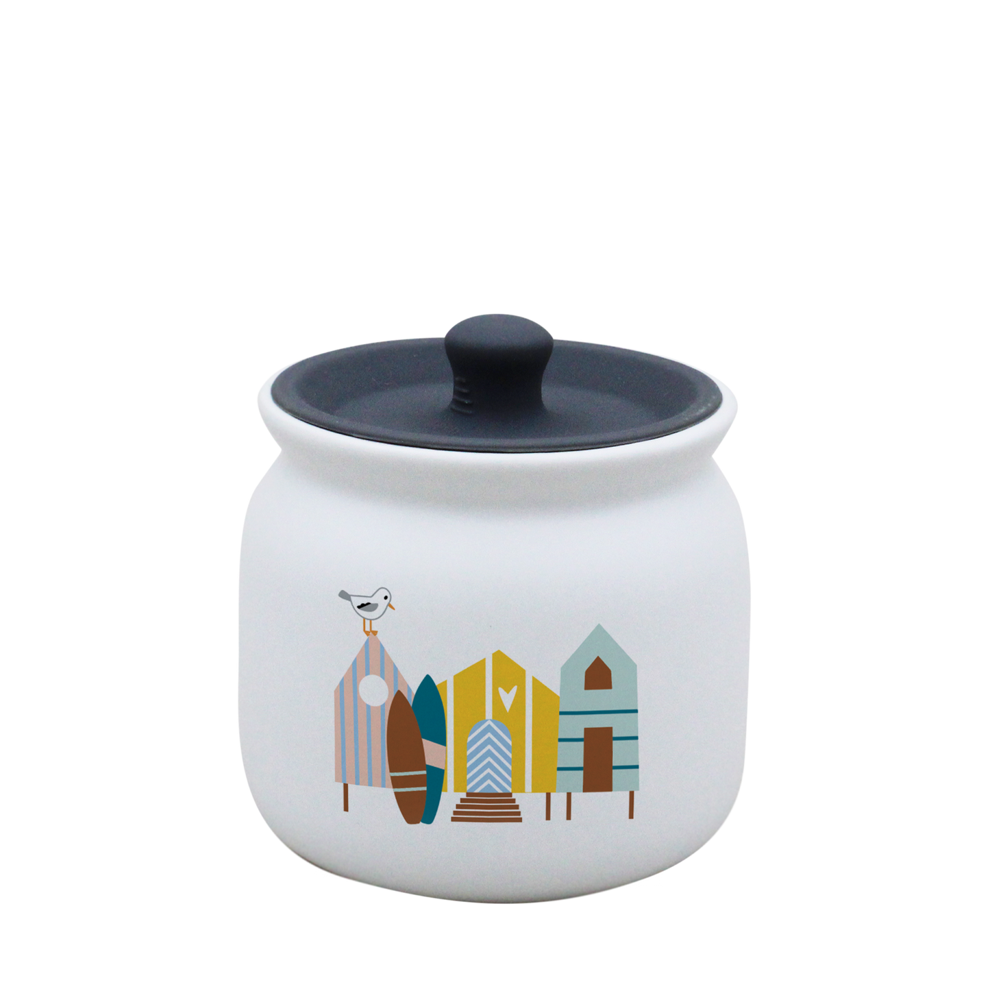 POT BLANC PM COUV. SILICONE GRIS-CABINES ET SURF LA PETITE EMI