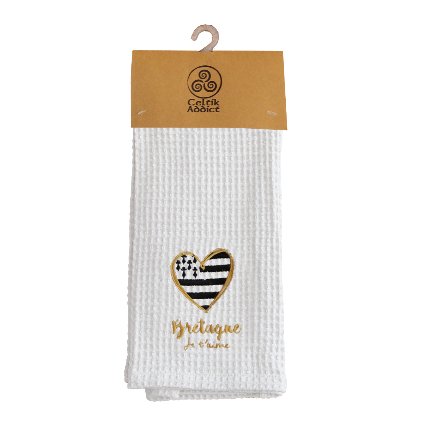 TORCHON NID D'ABEILLE GHD DORE BLANC