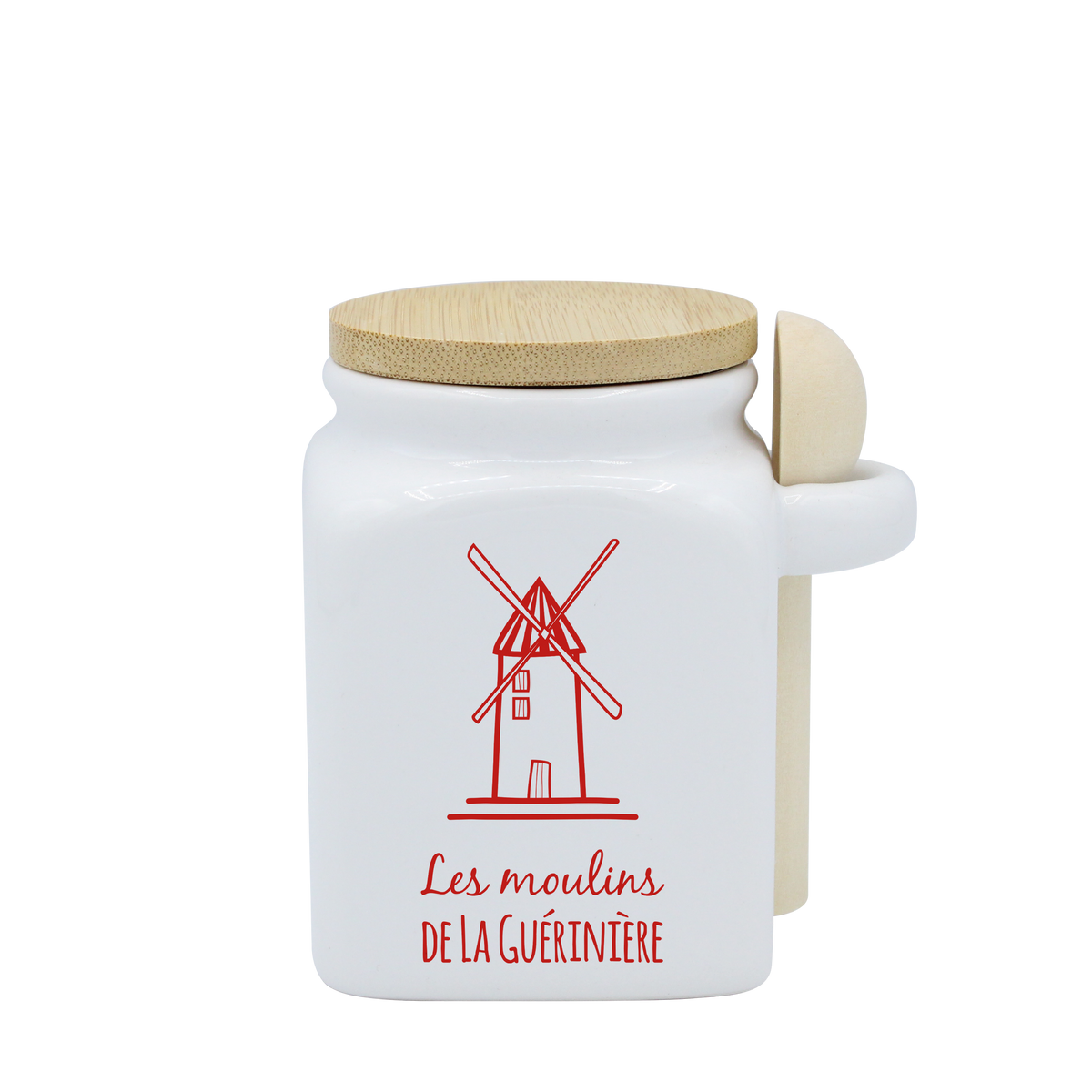 POT BLANC PM COUV. BAMBOO+CUIL. BOIS - SPE PETITES CAGNIOTTES MOULINS GUERINIERE