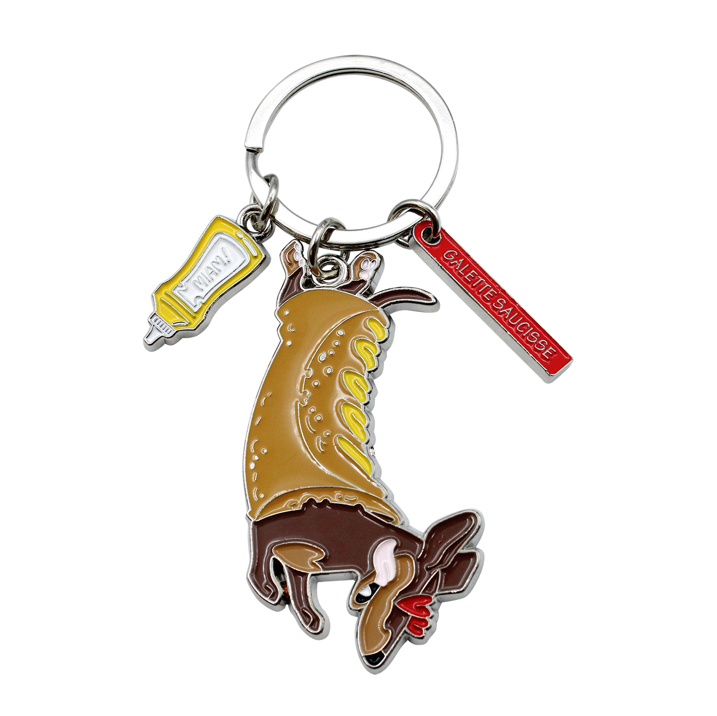 PORTE CLÉS TECKEL GALETTE SAUCISSE
