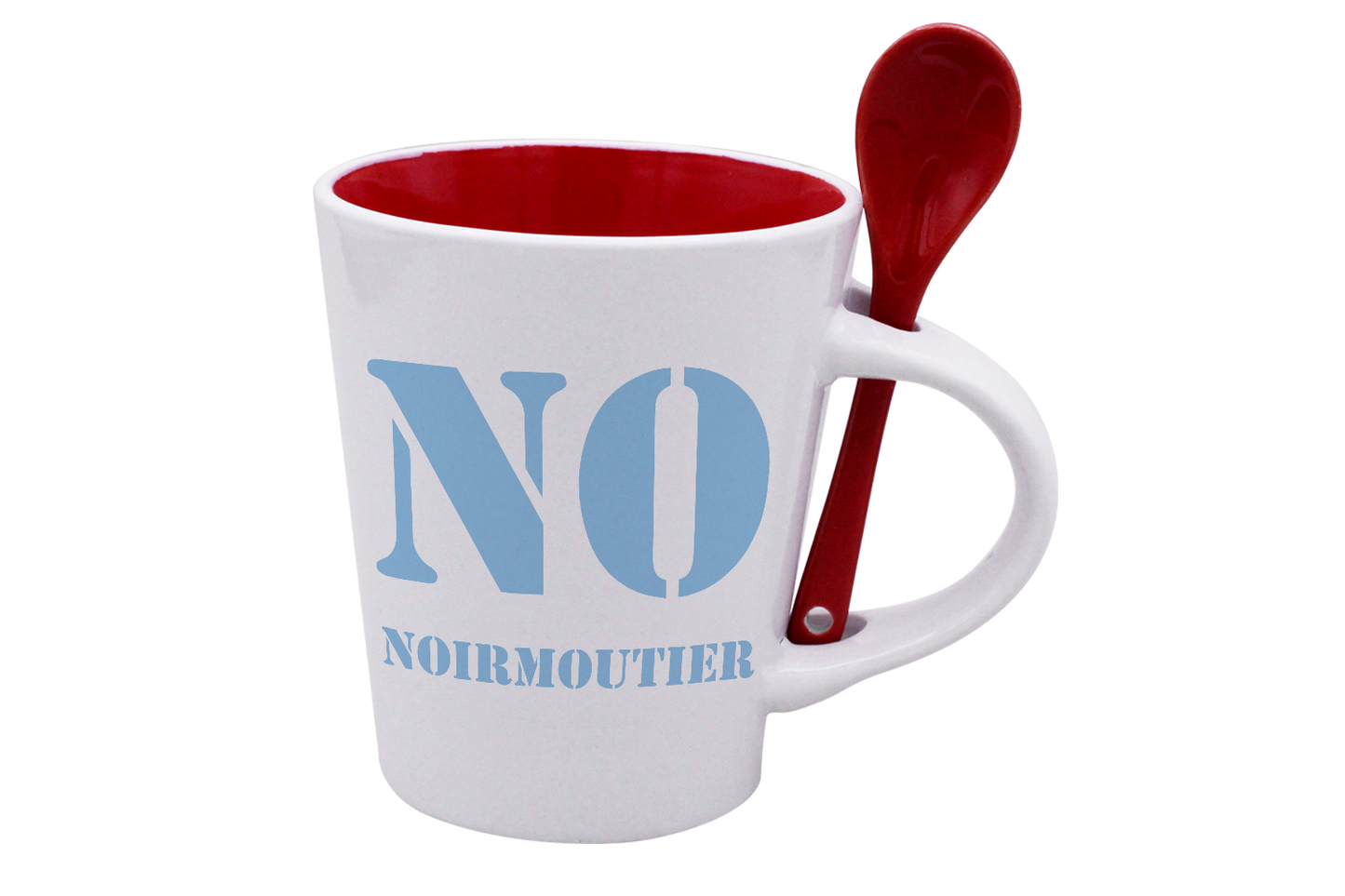 MUG CUILLERE BLANC INT. ROUGE-NOIRNOT